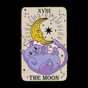 Kawaii The Moon Tarot Card