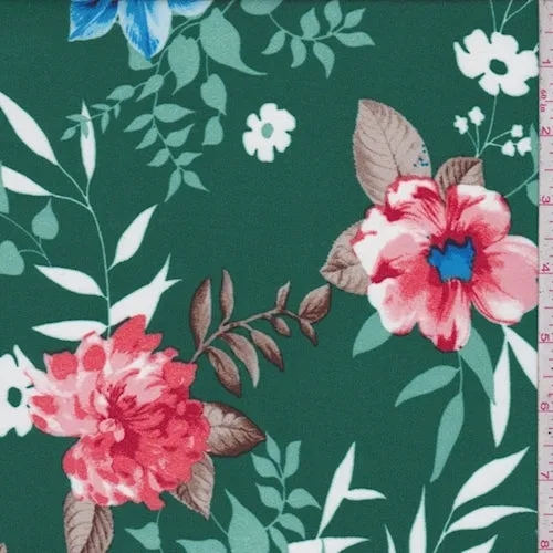 Kelly Multi Tossed Floral Crepe Georgette Fabric