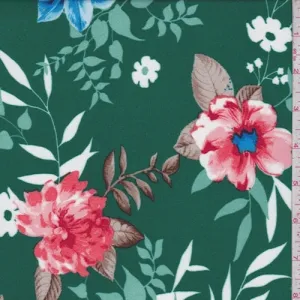 Kelly Multi Tossed Floral Crepe Georgette Fabric