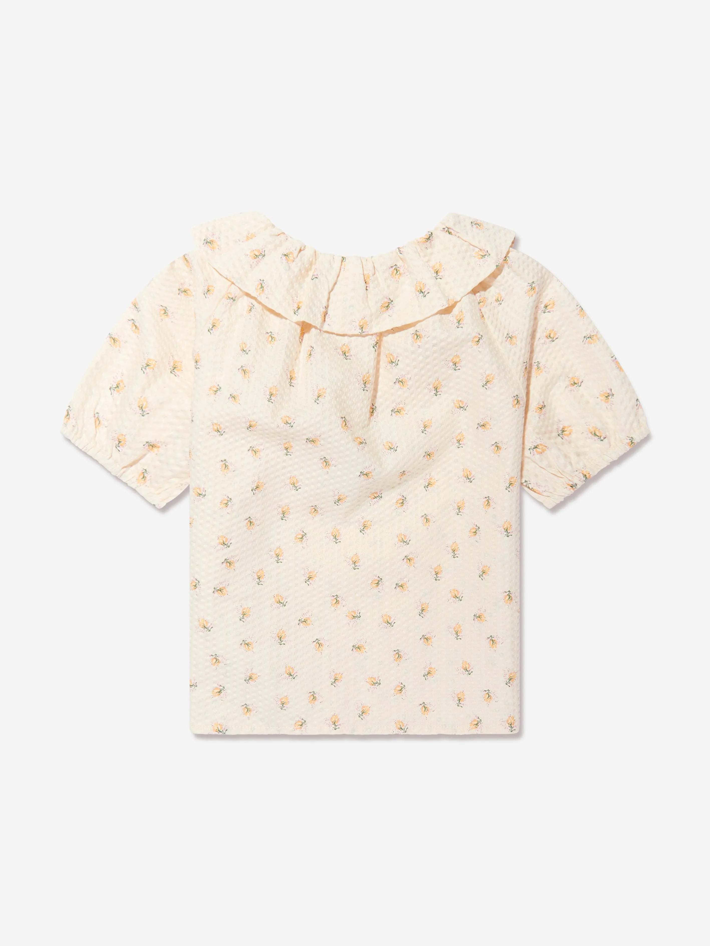 Konges Slojd Girls Organic Cotton Seersucker Blouse