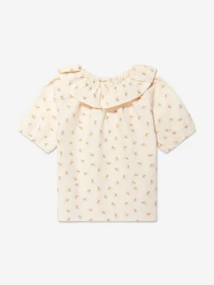 Konges Slojd Girls Organic Cotton Seersucker Blouse