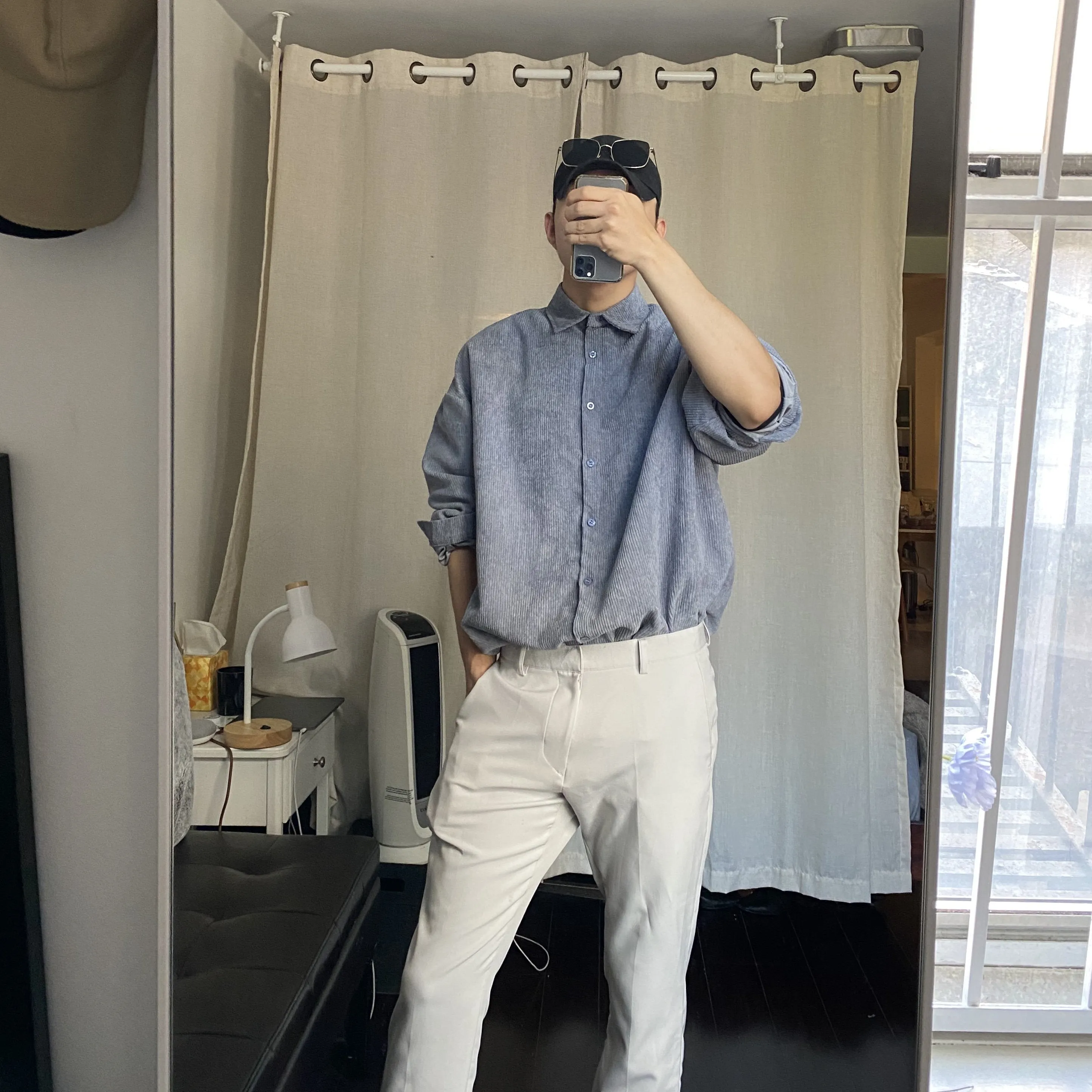 [Korean Style] Bella Corduroy Unisex Oversized Shirts