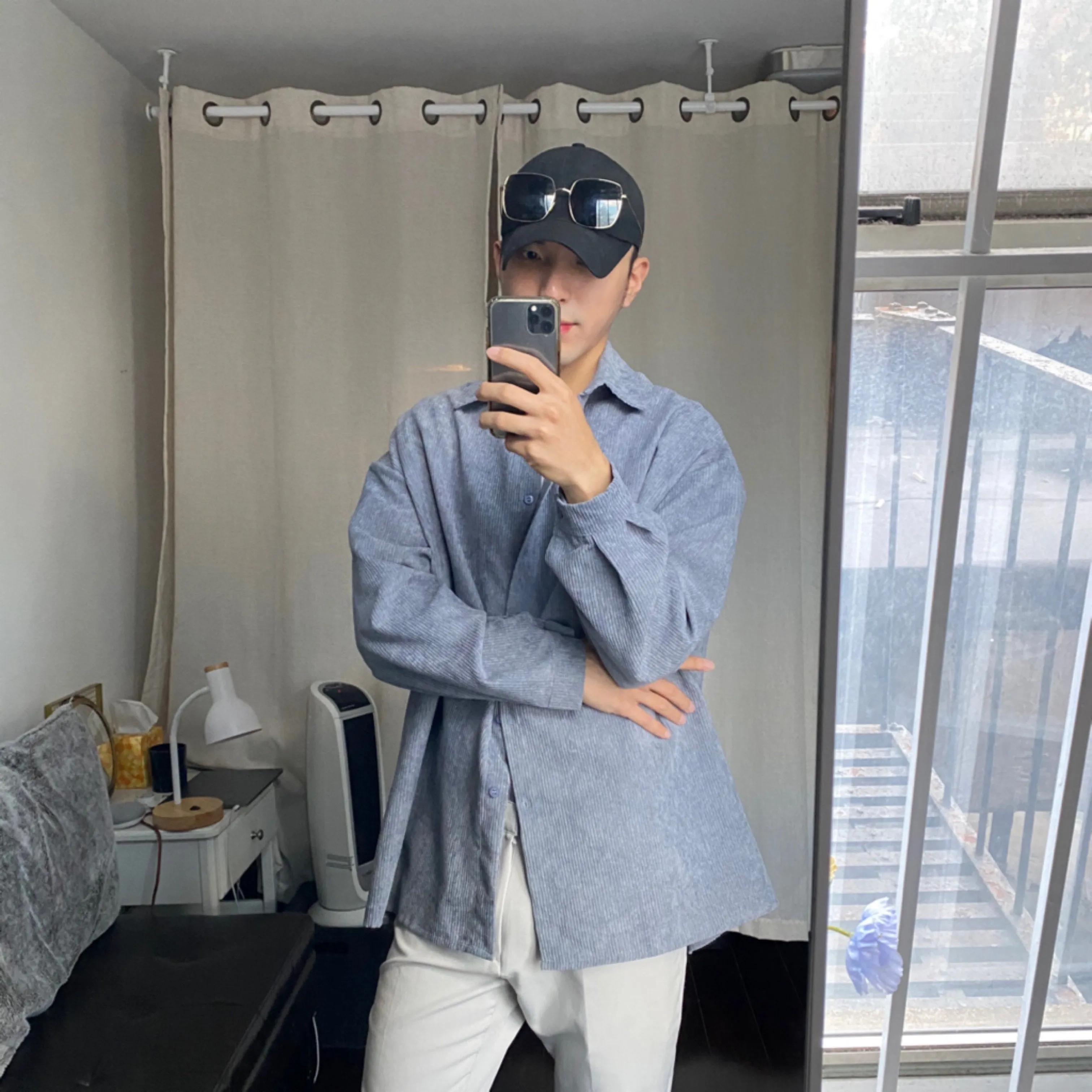 [Korean Style] Bella Corduroy Unisex Oversized Shirts