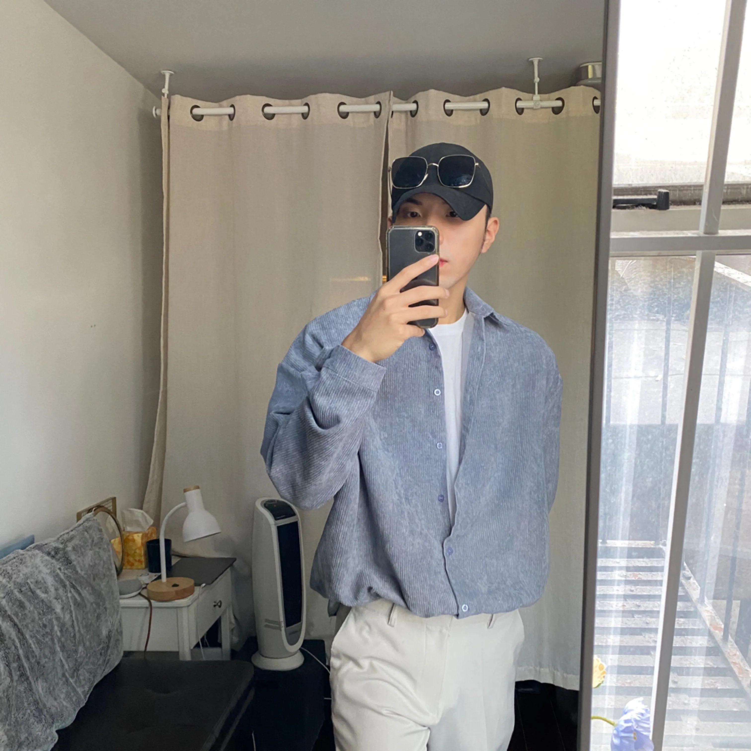 [Korean Style] Bella Corduroy Unisex Oversized Shirts