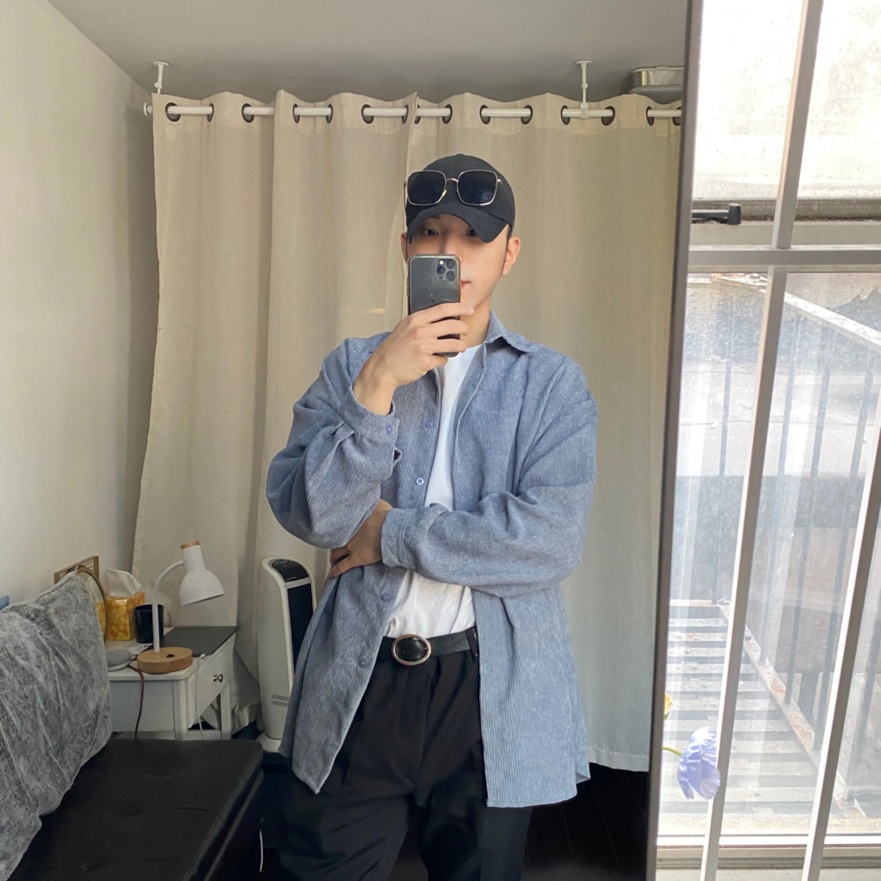 [Korean Style] Bella Corduroy Unisex Oversized Shirts