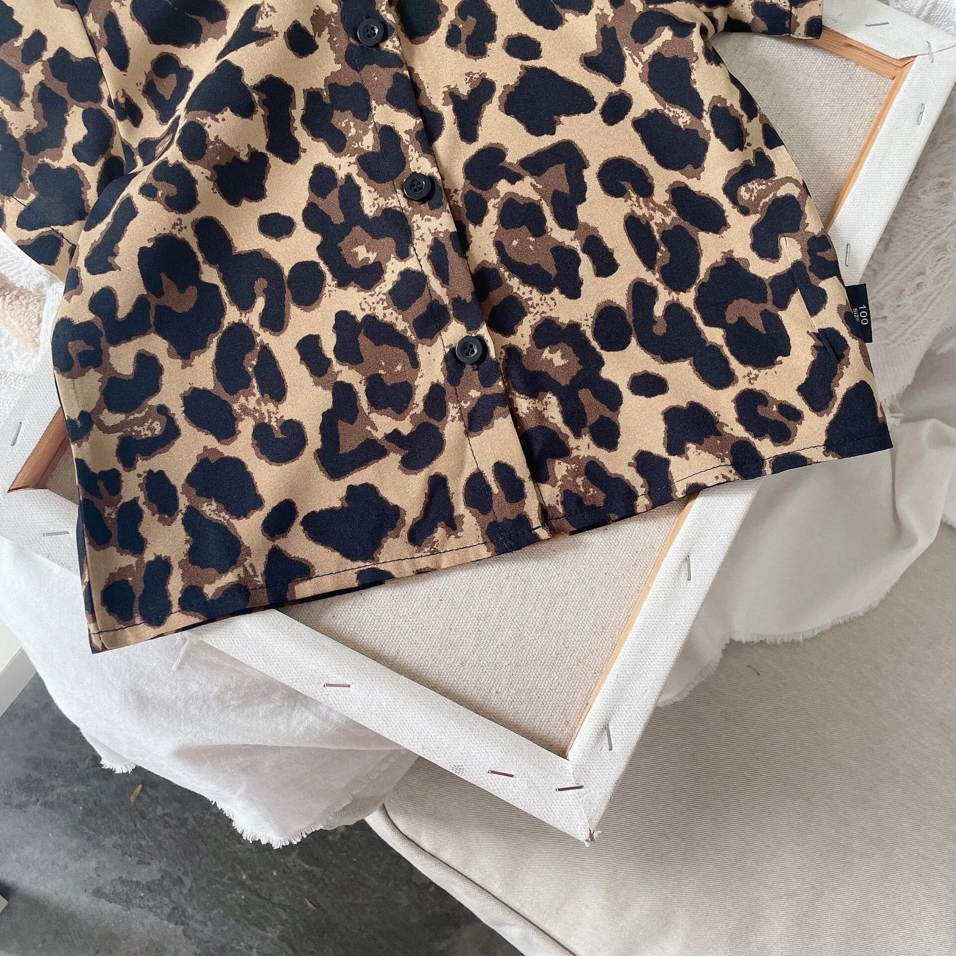 Leopard Short Sleeve Shirt Set