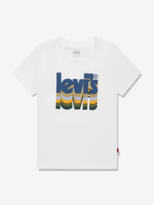 Levi's Wear Boys Layered Poster Logo T-Shirt in Black