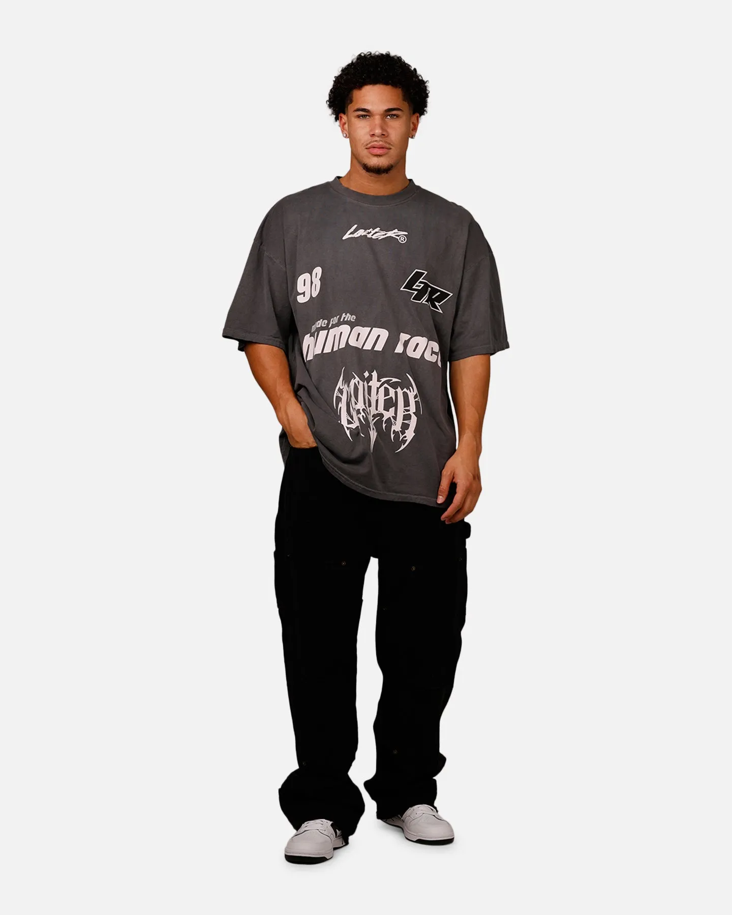 Loiter Racer T-Shirt Charcoal