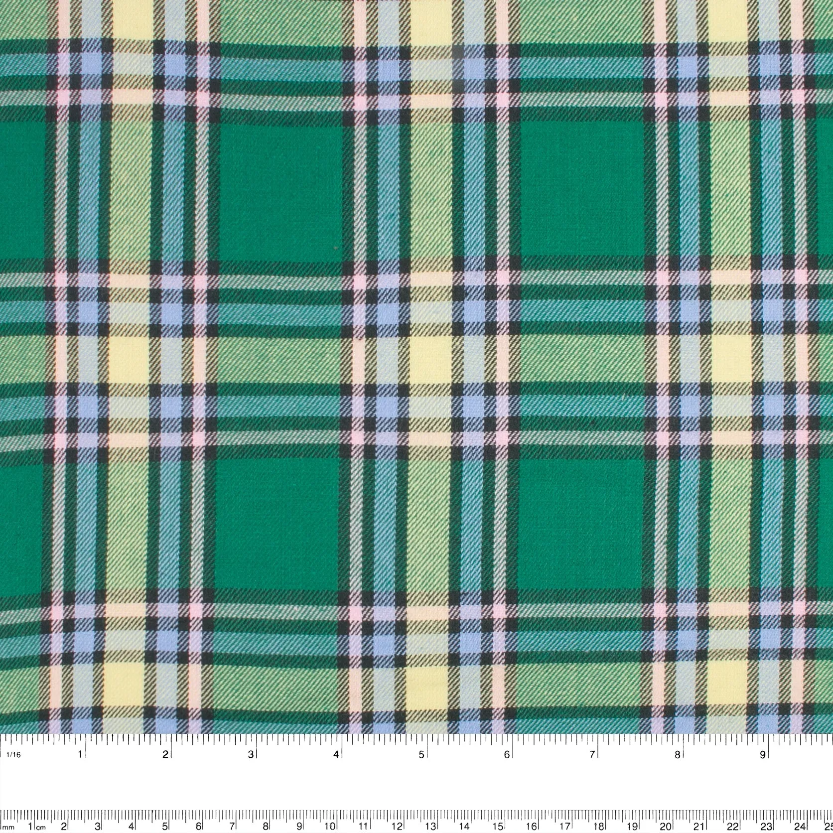 LONDON brushed plaid - Alberta - Green / Blue