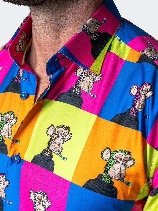 Maceoo Stretch Short-Sleeve Shirt | Galileo Ape Multi