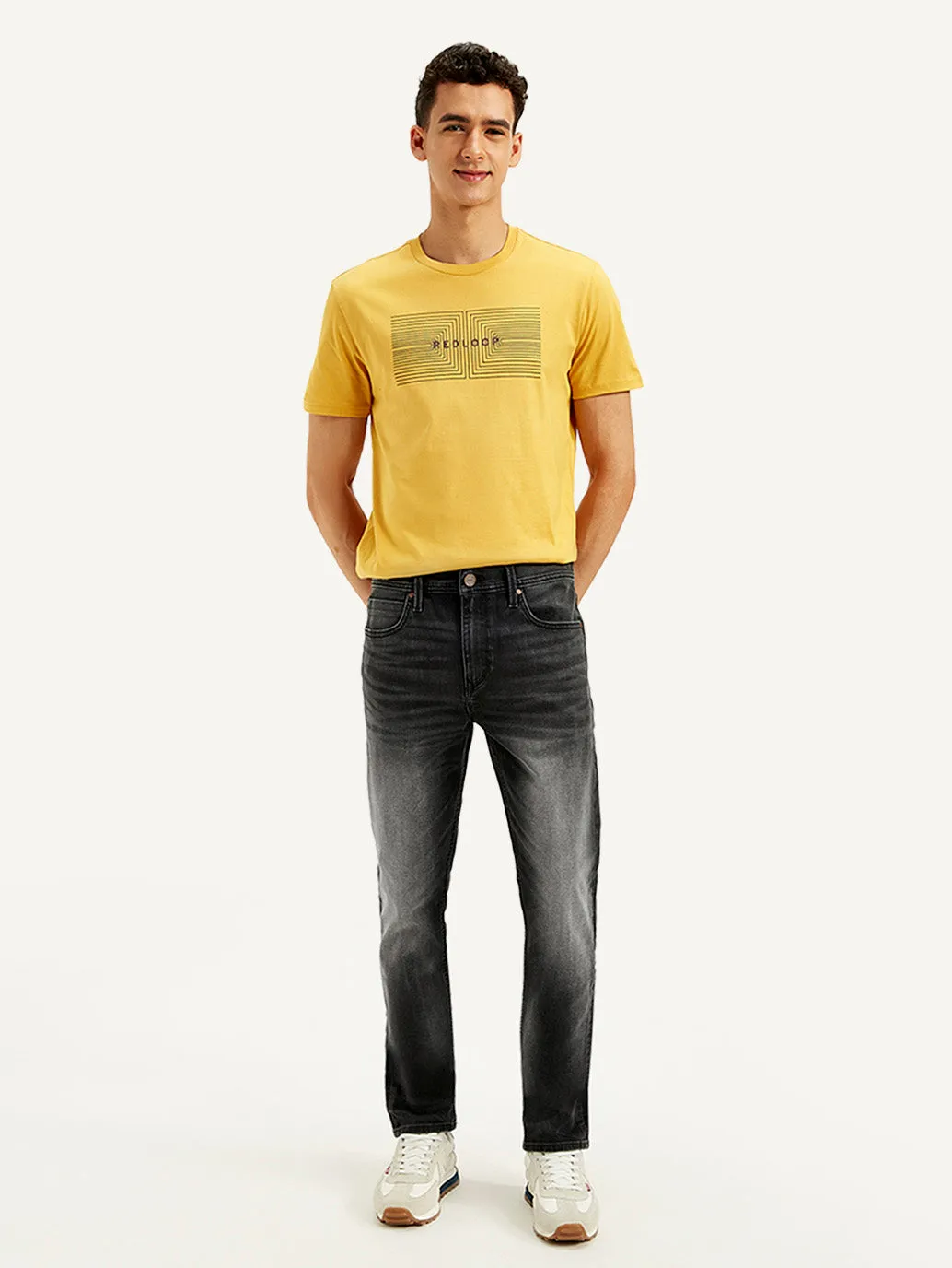 Men's 512 Slim Tapered Fit Charcoal-Grey Jeans