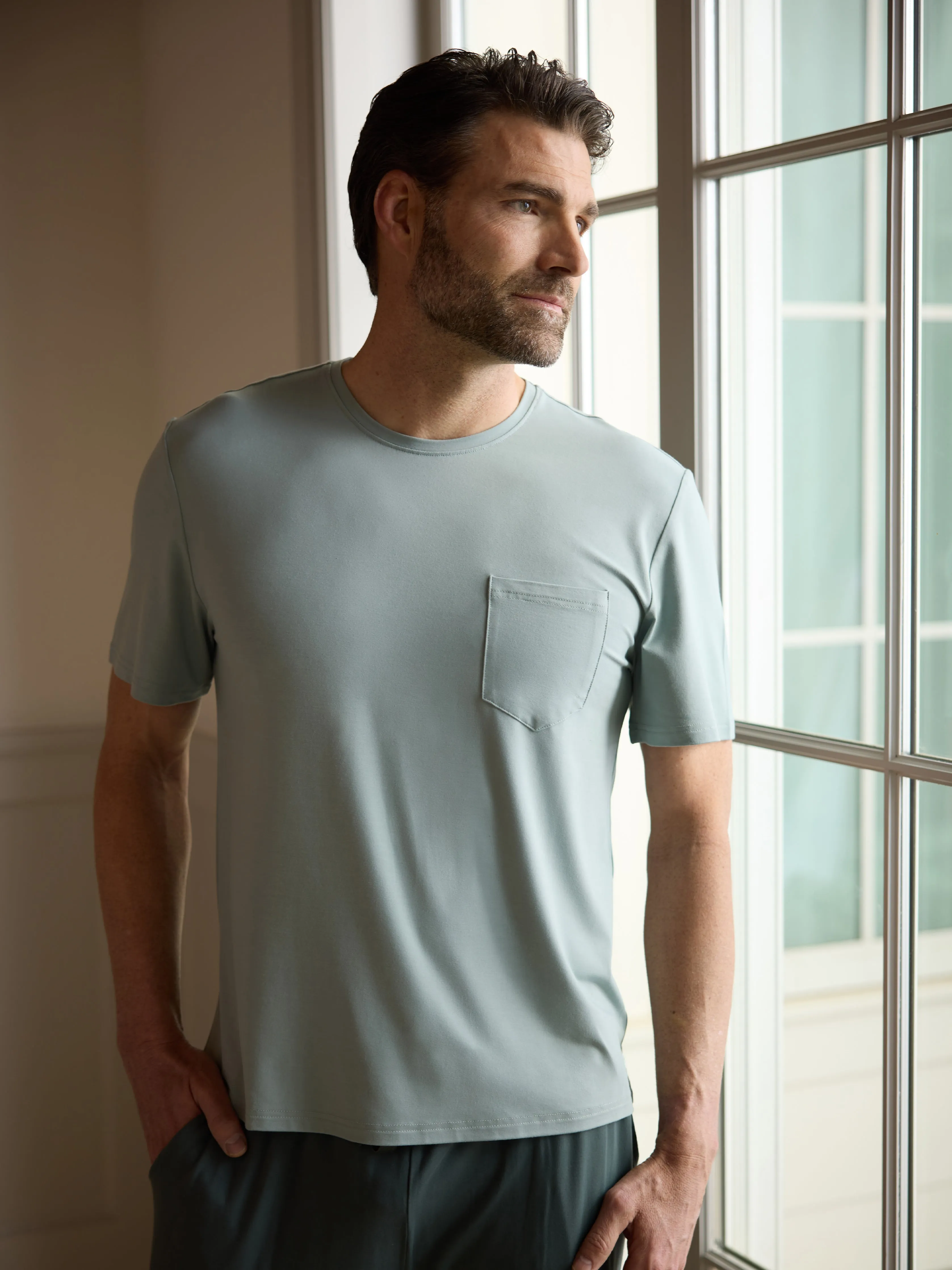 Men's Bamboo Stretch-Knit Lounge Tee