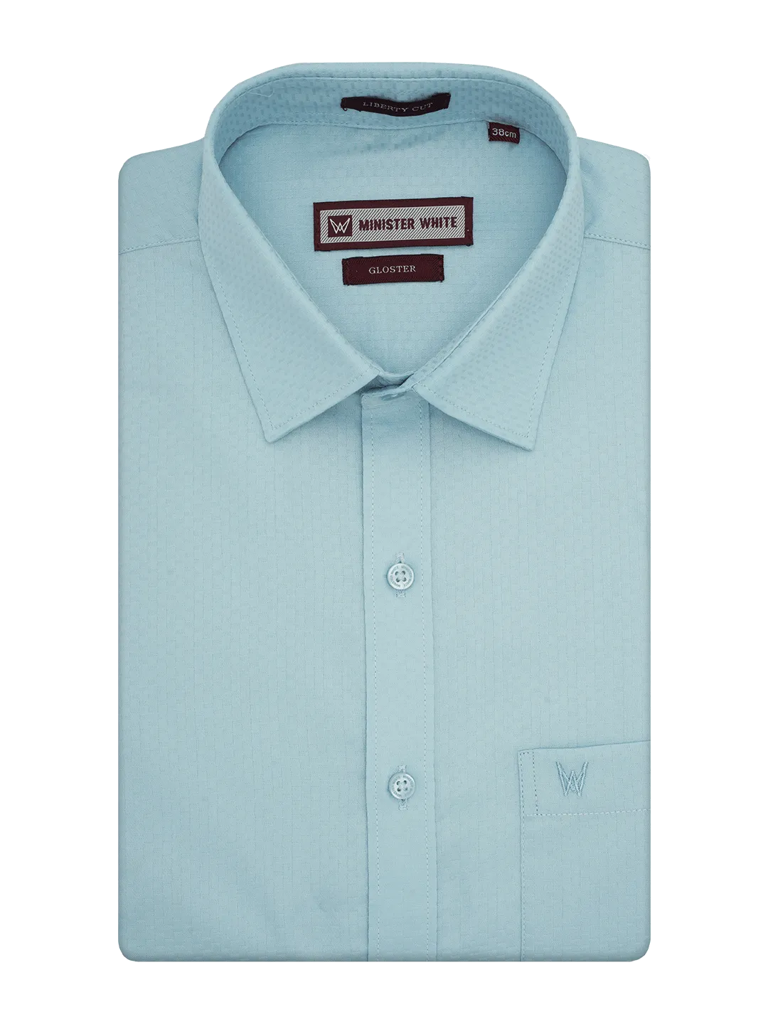 Mens Premium Poly Cotton Regular Fit Sky Blue Colour Shirt Gloster