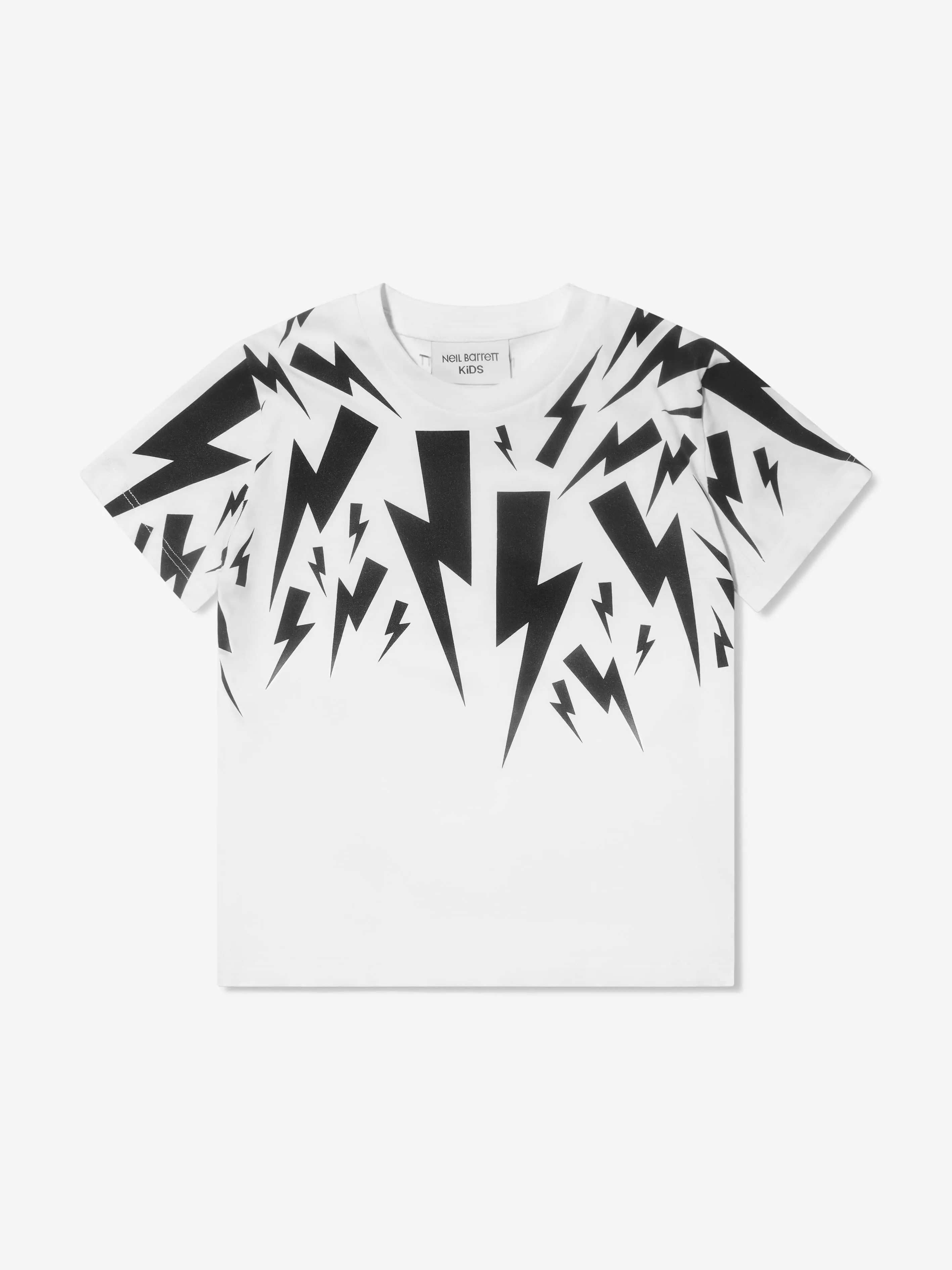 Neil Barrett Boys Lightning Bolt Print T-Shirt