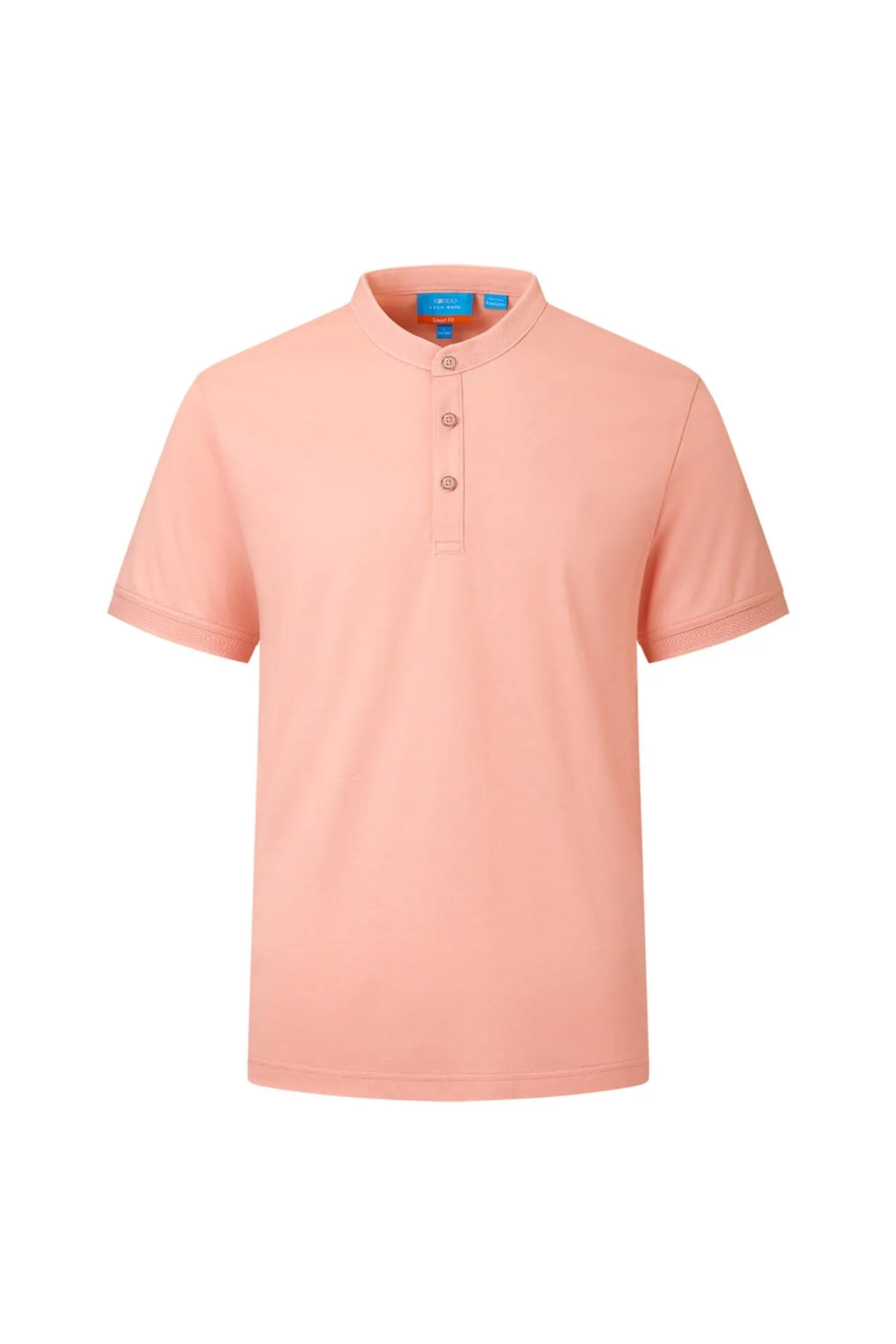 Non-Iron Pure Cotton Stand Collar Polo Tee