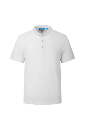 Non-Iron Pure Cotton Stand Collar Polo Tee