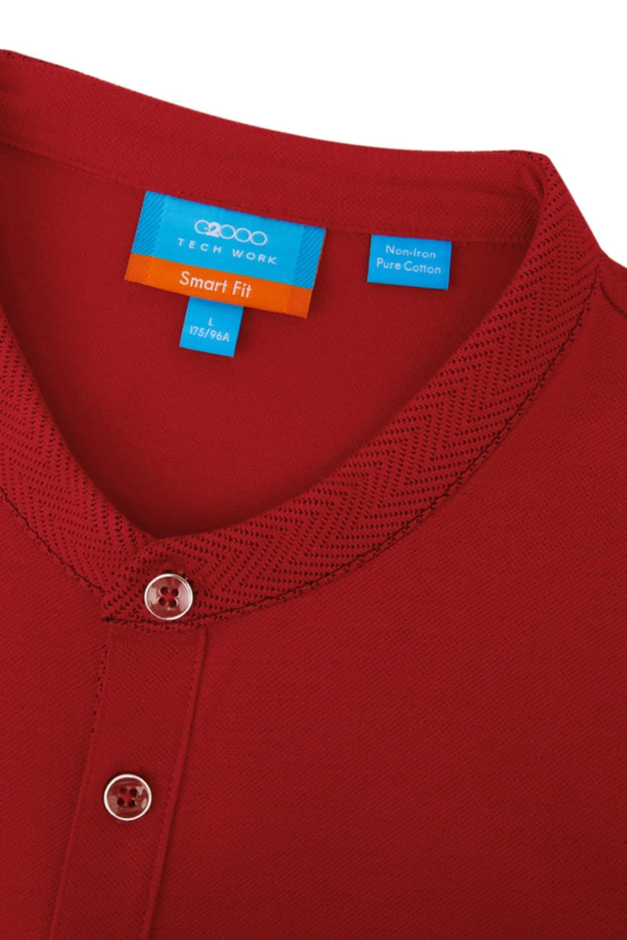 Non-Iron Pure Cotton Stand Collar Polo Tee