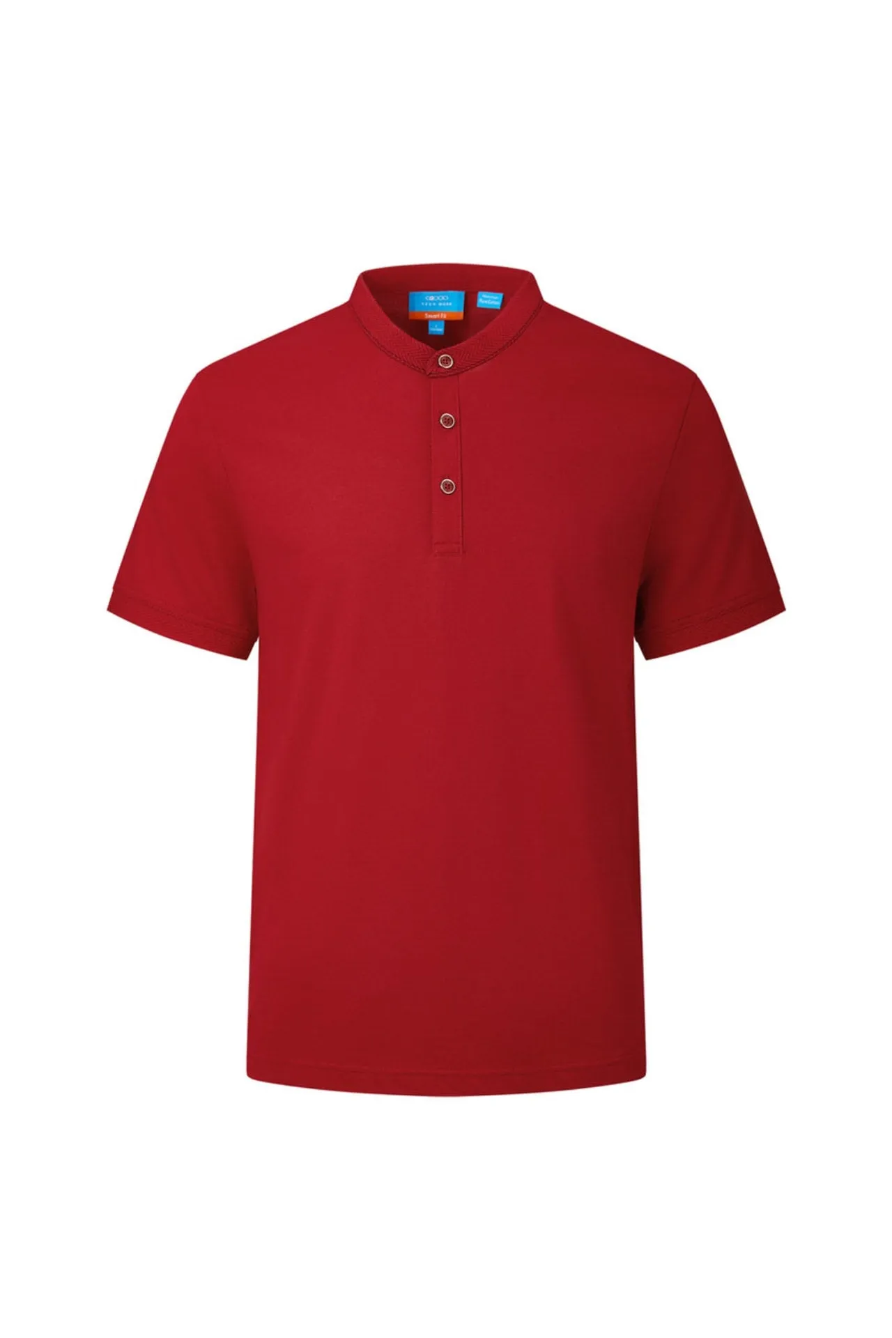 Non-Iron Pure Cotton Stand Collar Polo Tee