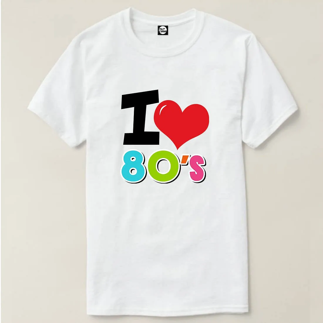 Nutcase Designer Round Neck Men's T-Shirt Wrinkle-Free Poly Cotton Tees - I Love 80's