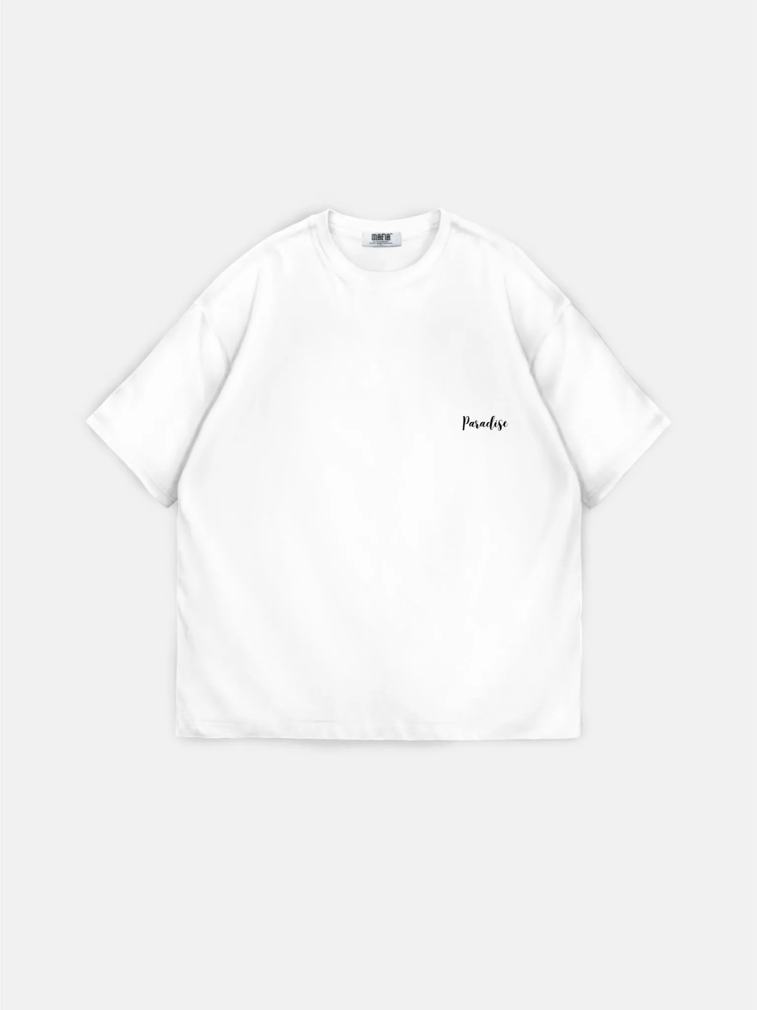 Oversize Parrot Paradise T-shirt - White and Purple