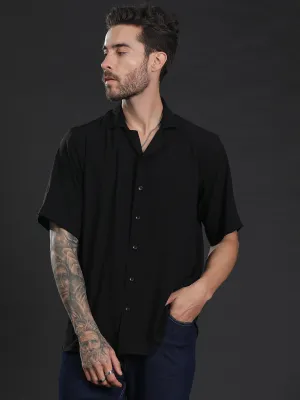 Oversized Cuban Collar Unisex Shirt
