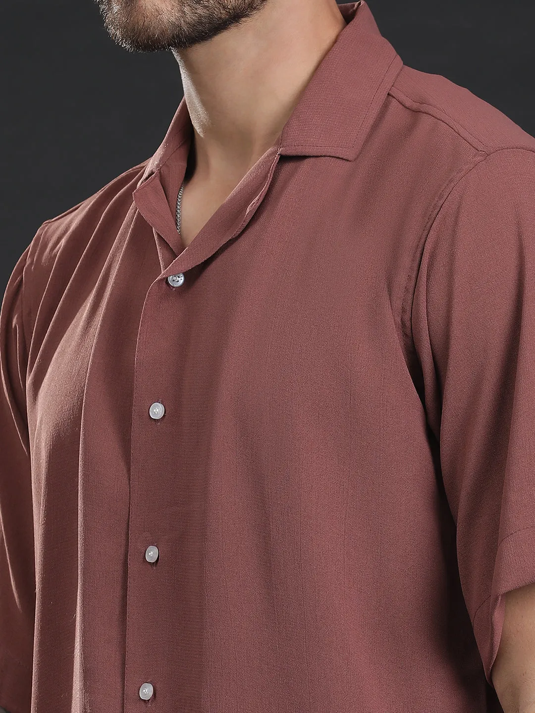 Oversized Cuban Collar Unisex Shirt