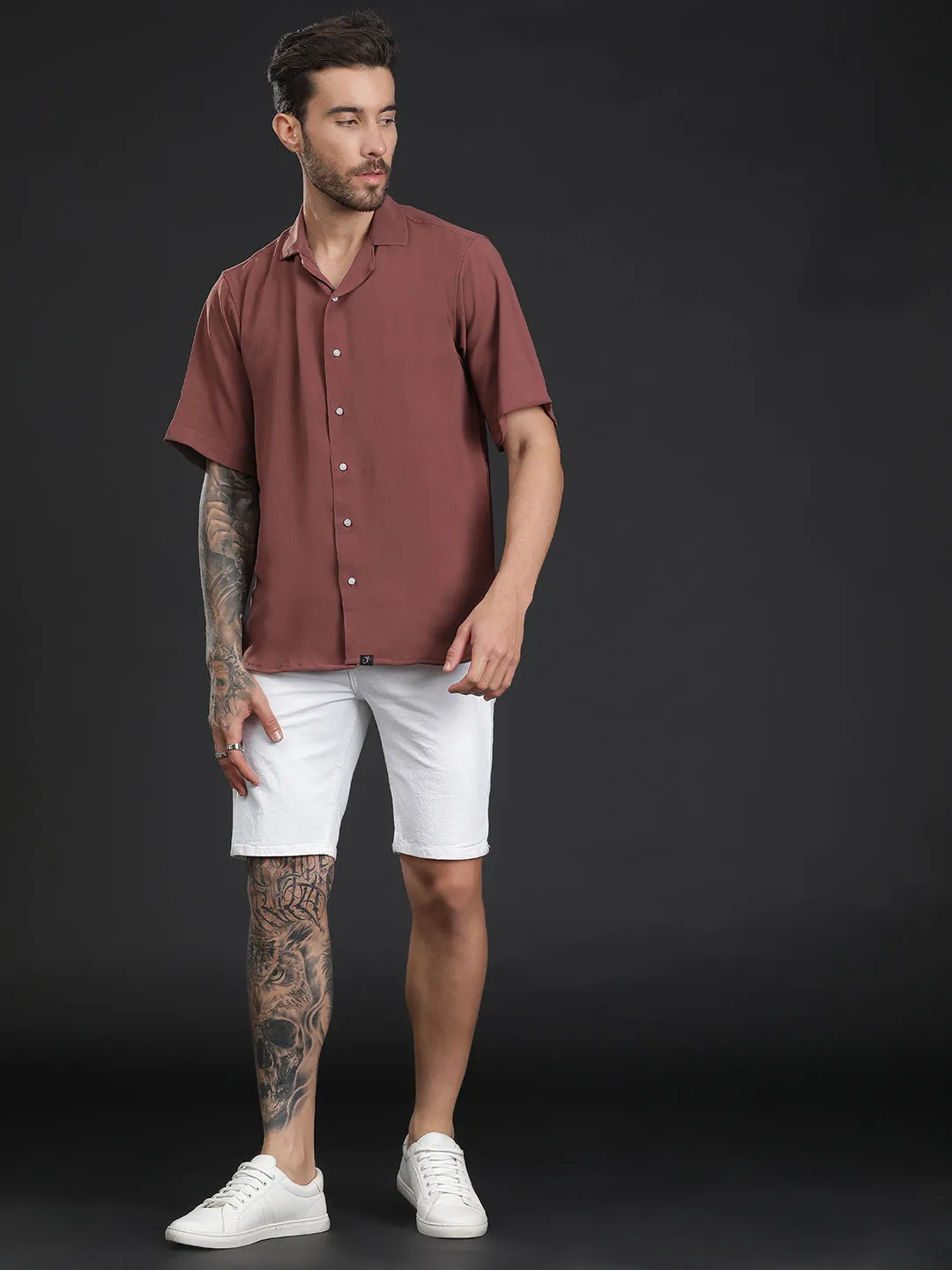 Oversized Cuban Collar Unisex Shirt