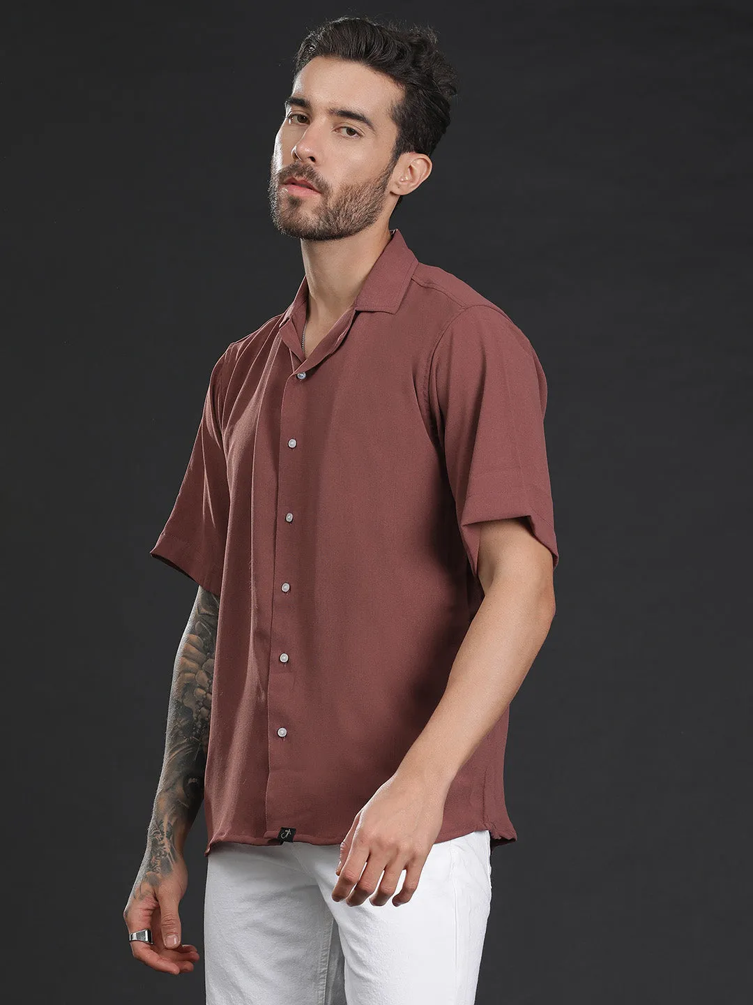Oversized Cuban Collar Unisex Shirt