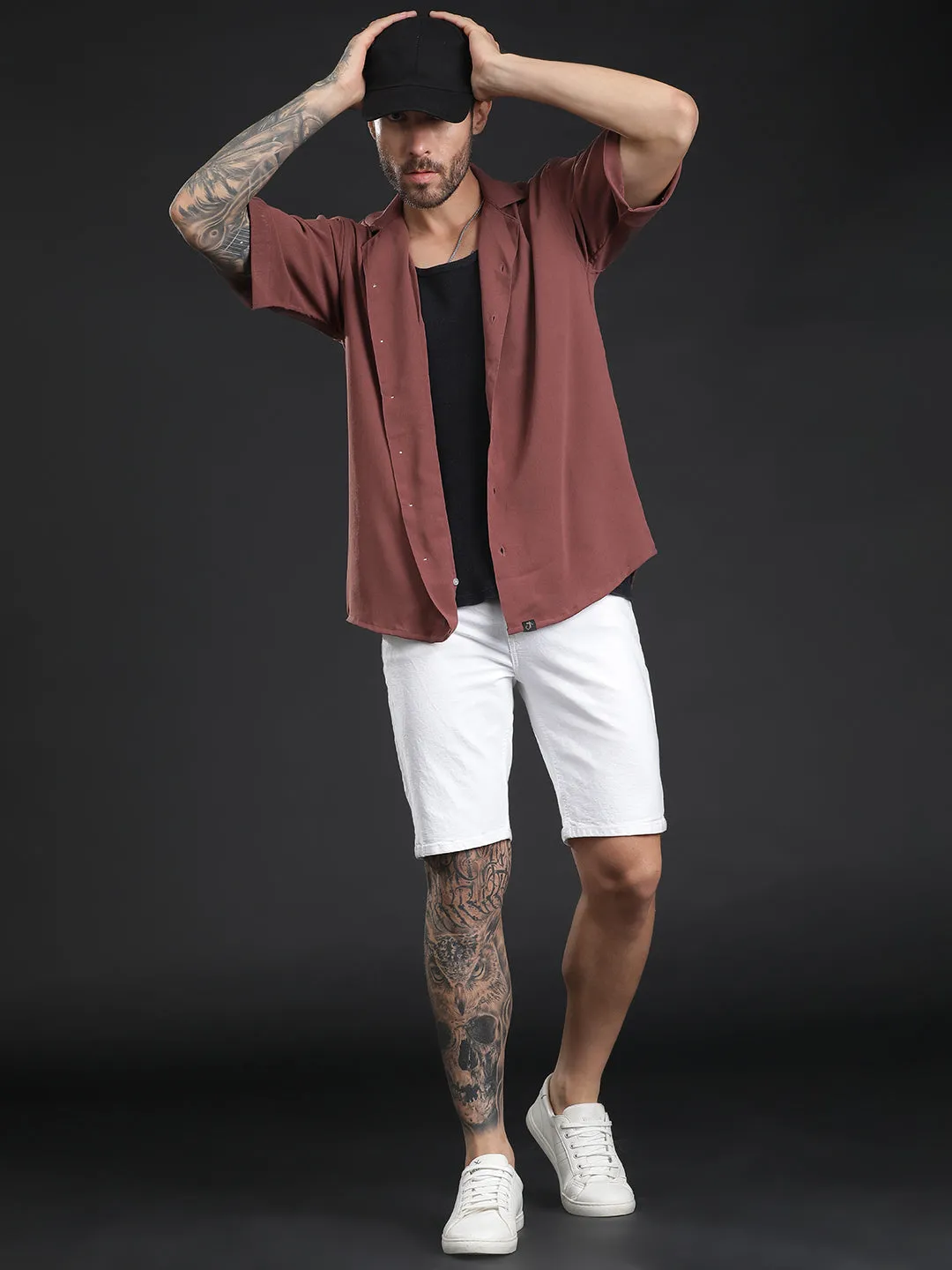 Oversized Cuban Collar Unisex Shirt