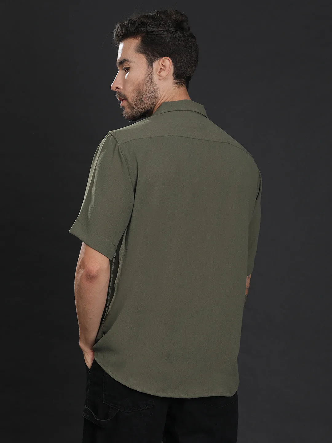 Oversized Cuban Collar Unisex Shirt