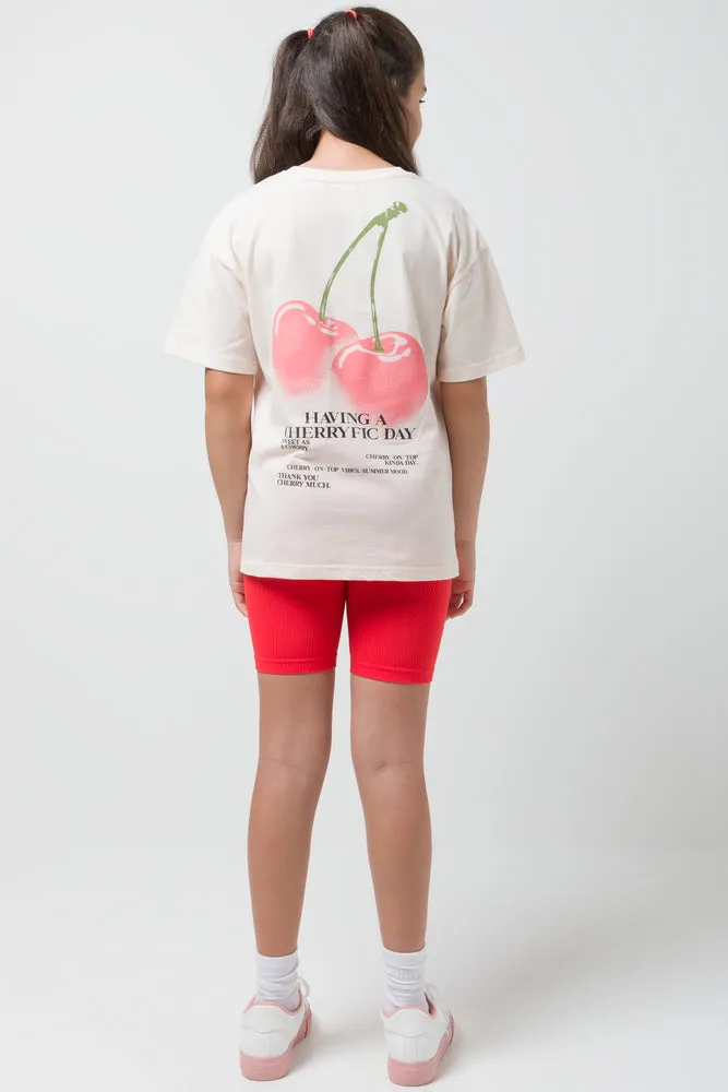 Oversized T-shirt Cherry Perfection Paste