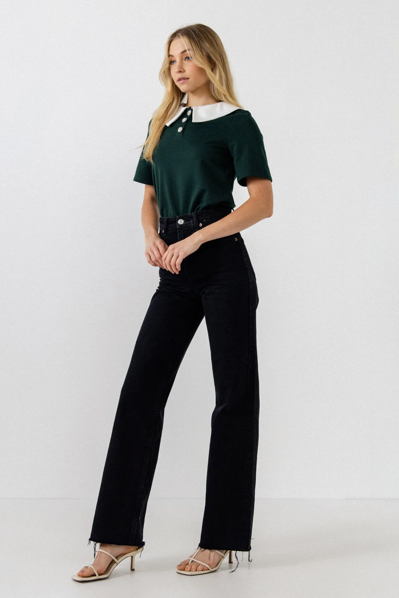 Polo Shirts with Jewel Button