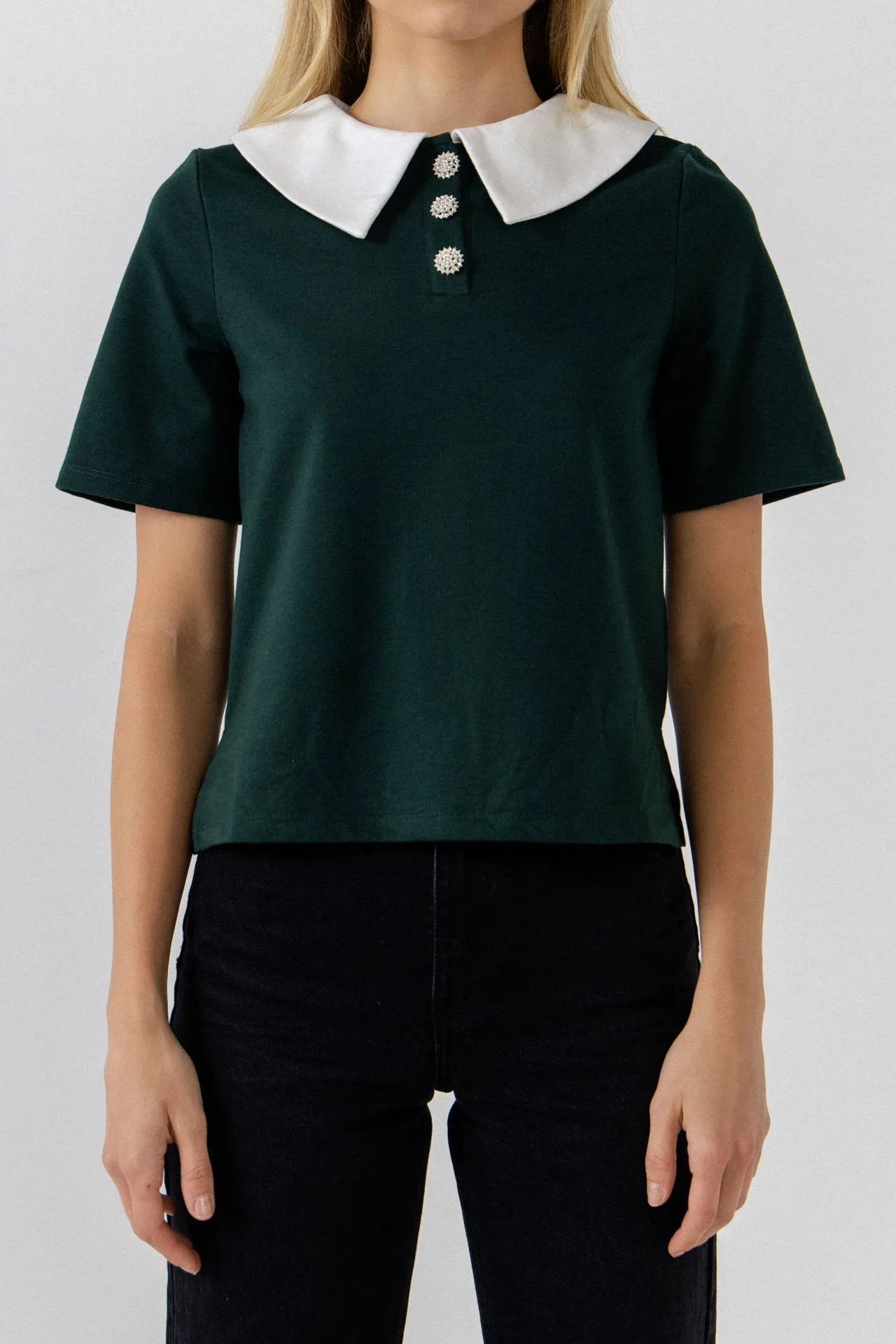 Polo Shirts with Jewel Button