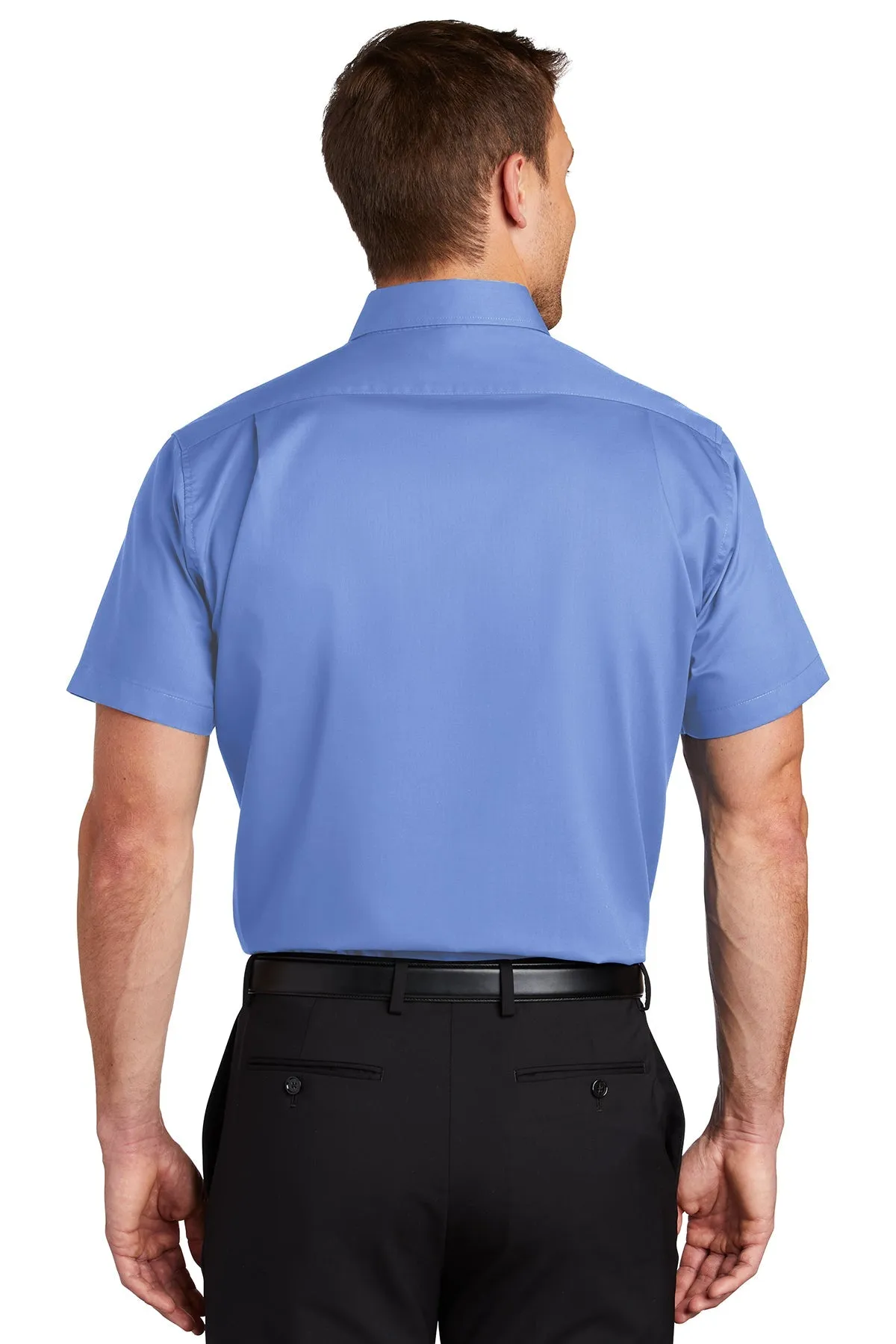 Port Authority Short Sleeve SuperPro Custom Twill Shirts, Ultramarine Blue