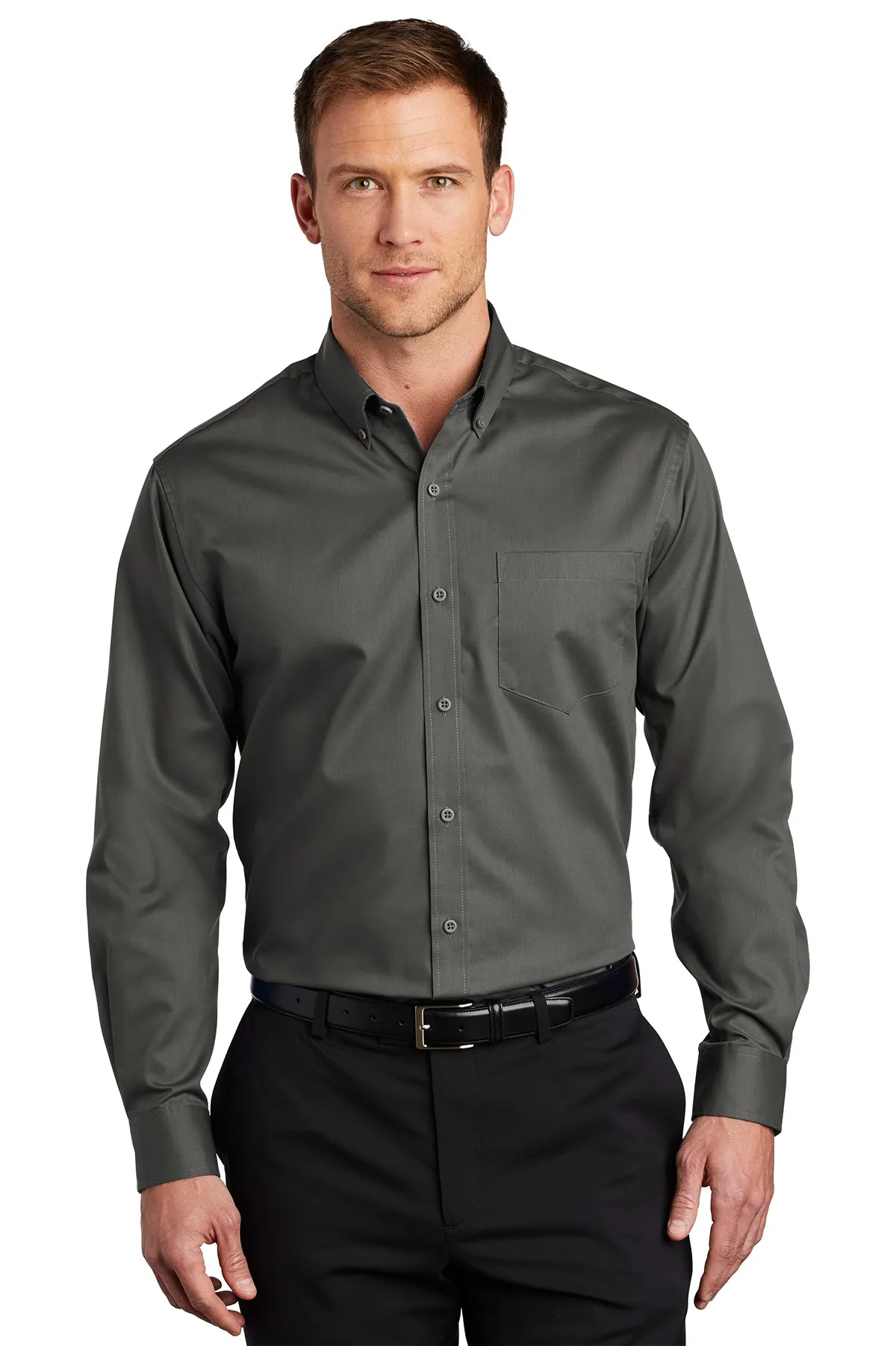 Port Authority SuperPro Custom Twill Shirts, Sterling Grey