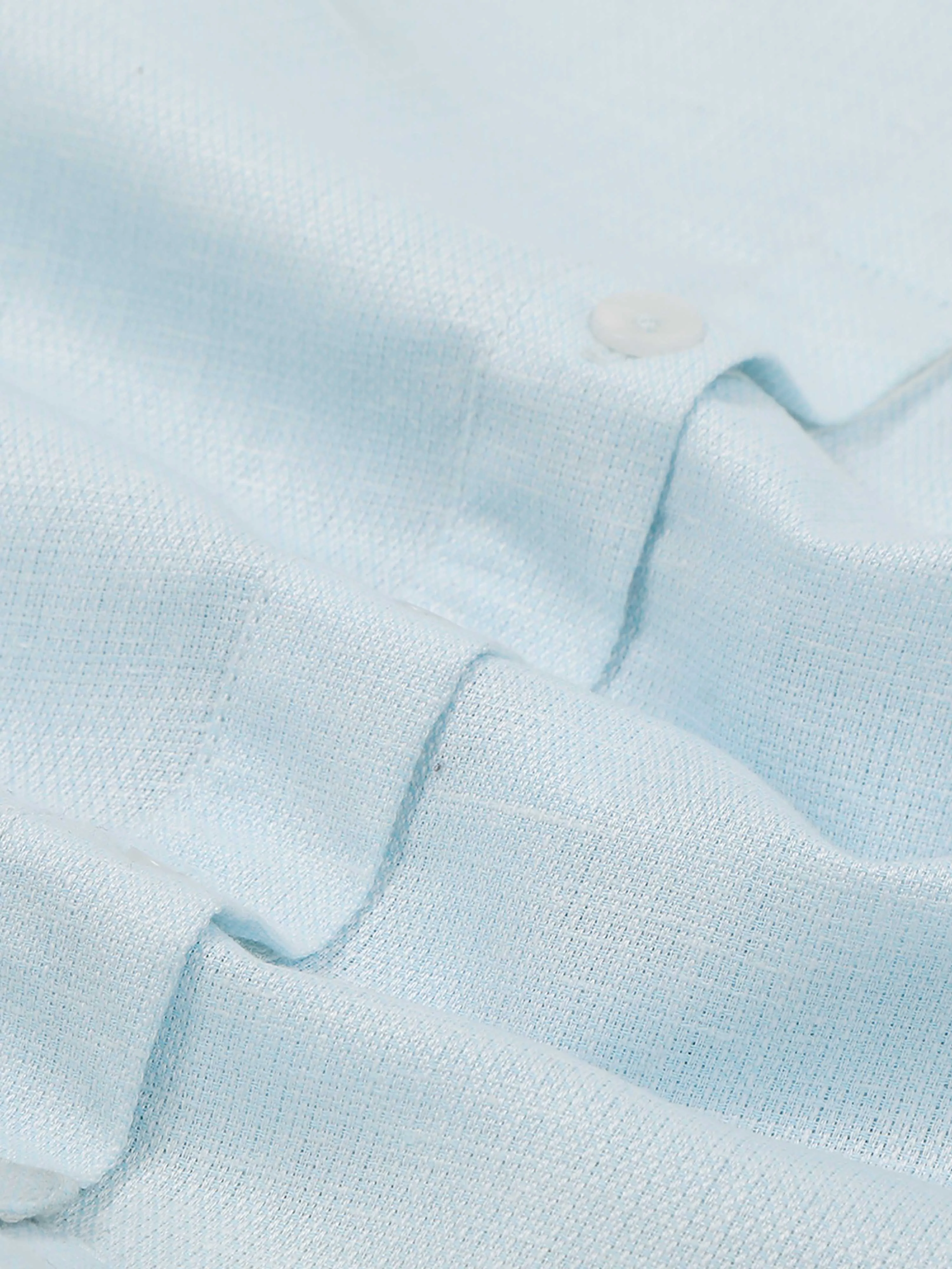 Powder Blue Textured Short Kurta