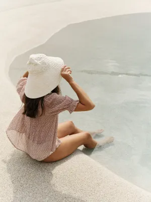 Printed Elastic Short Sleeve Shirt