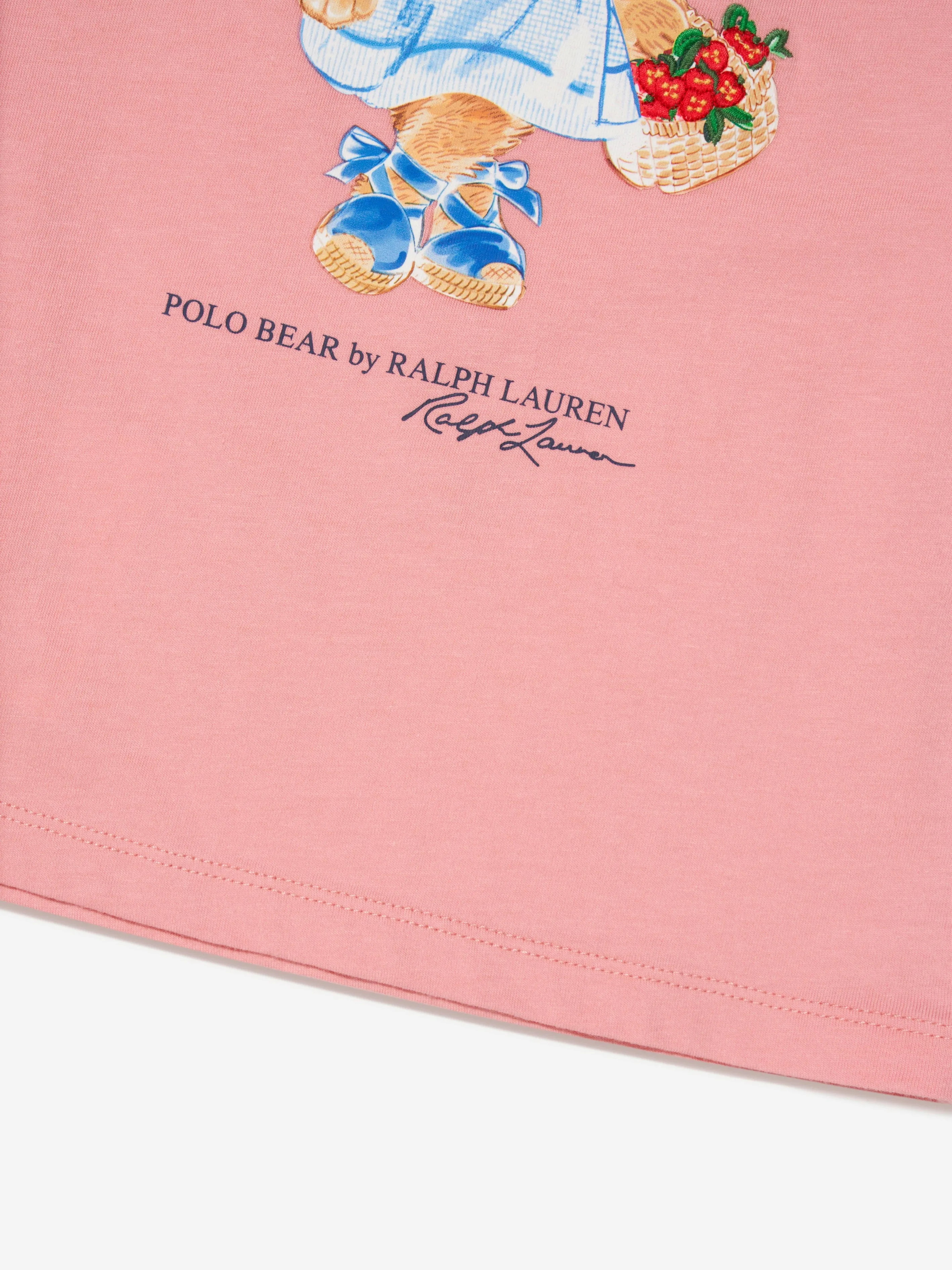 Ralph Lauren Girls Bear T-Shirt in Pink