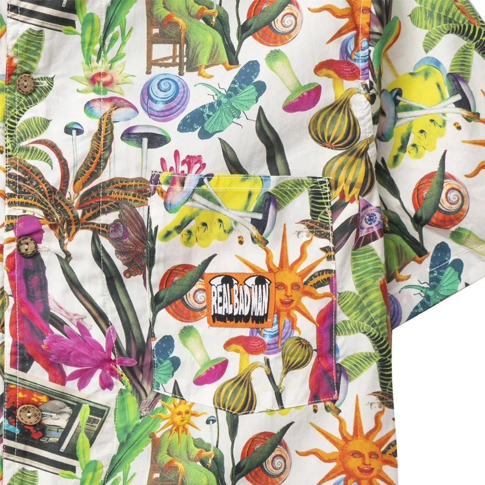 REAL BAD MAN PSYCHEDELICA VACATION BUTTON DOWN // BOUQUET MULTI PRINT