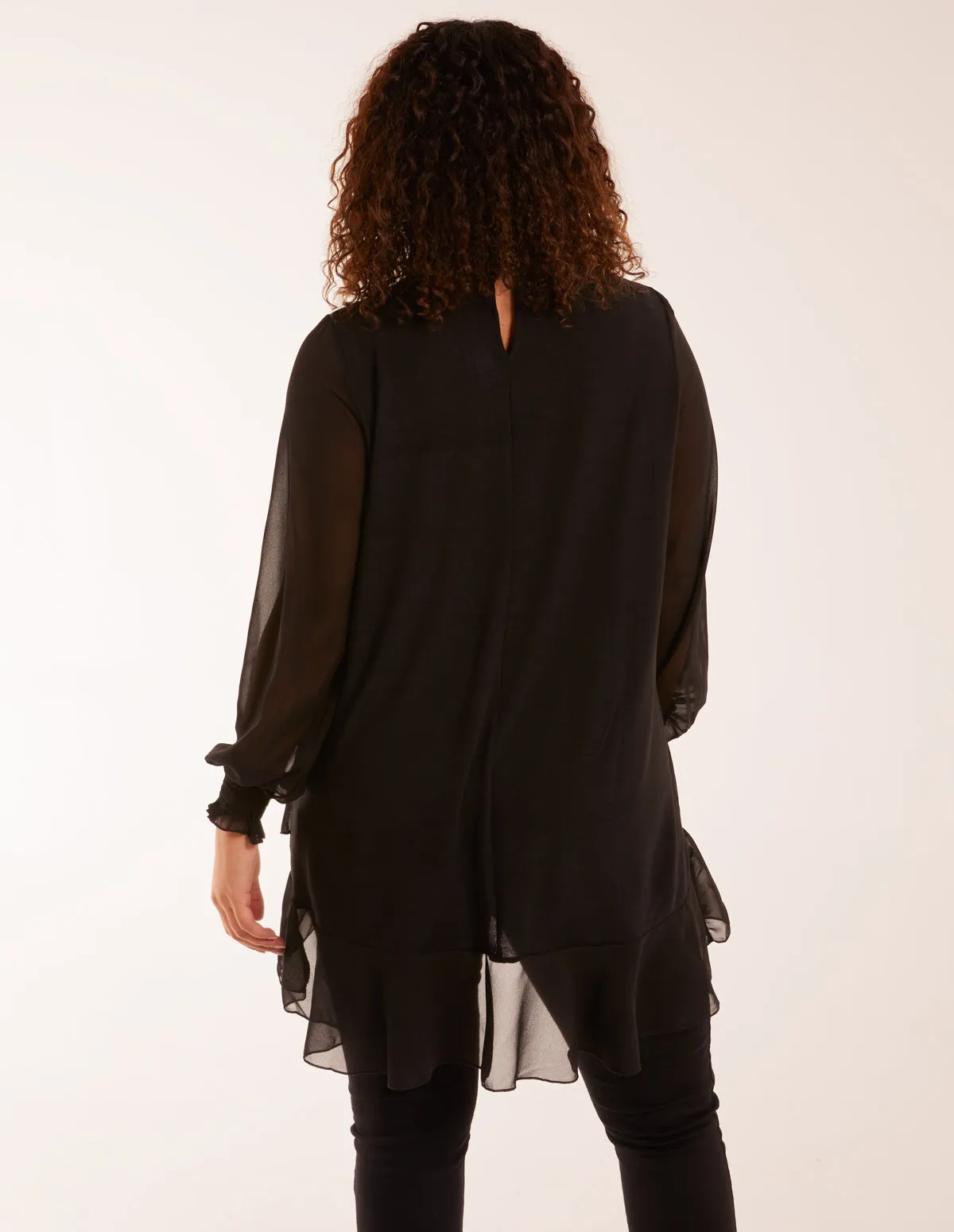 Rhinestone High Neck Top