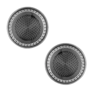 Round Grey Cufflinks In Box