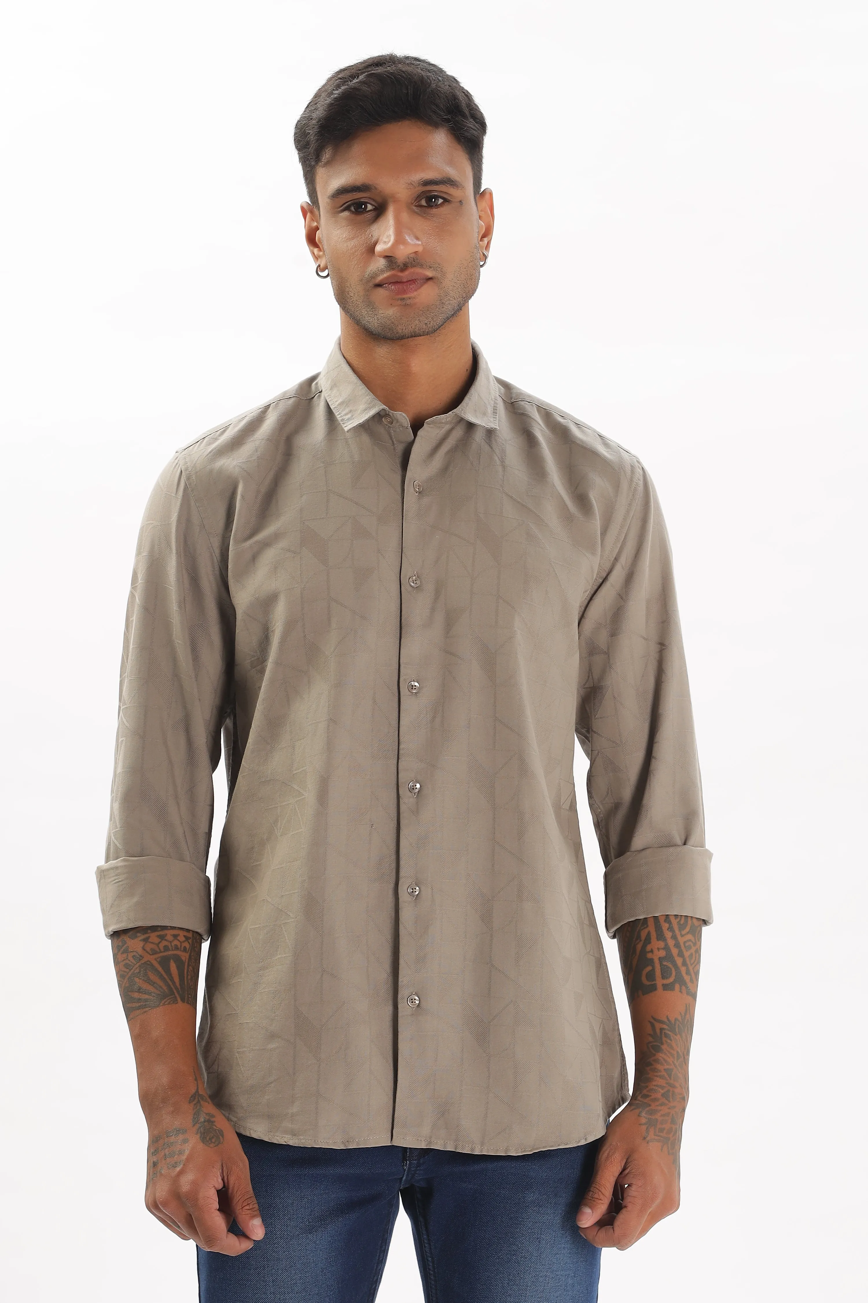 Sandal Textured Party Wear Shirt