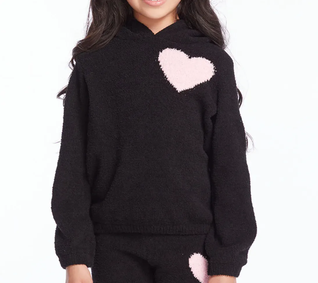 Semi Cropped Shirred Hoodie Pullover