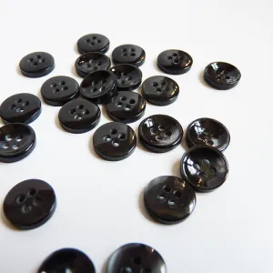 Shell Shirt Button - Charcoal