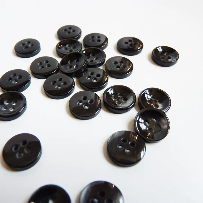 Shell Shirt Button - Charcoal