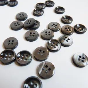 Shell Shirt Button - Smoke