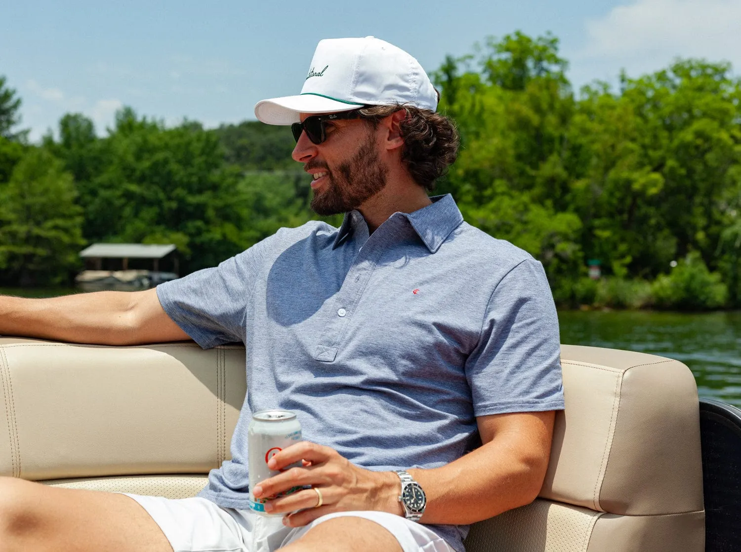 Slim Fit Top-Shelf Range Polo - Indigo Microstripe