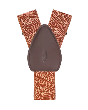 Sofia Paisley Red Shirttail Garters
