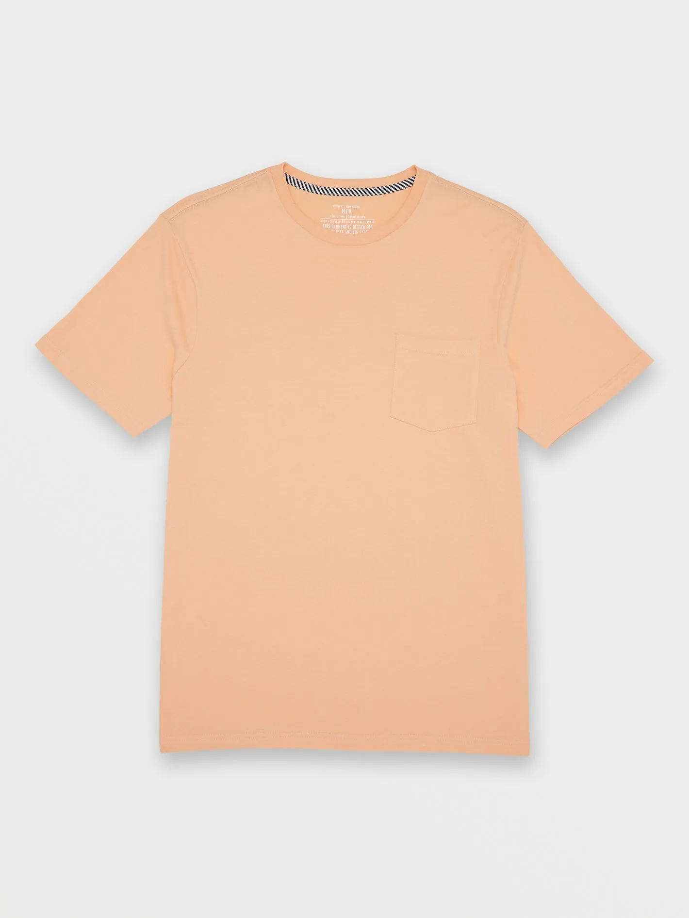 Solid Short Sleeve Pocket Tee - Summer Orange
