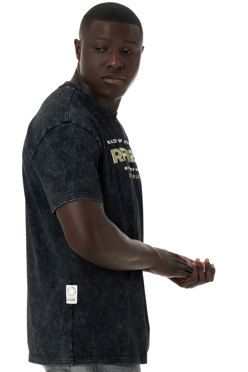 Statement Acid Wash T-Shirt _ 147309 _ Black